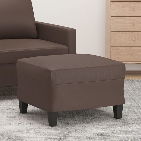 vidaXL Fotpall brun 60x50x41 cm konstläder Brun