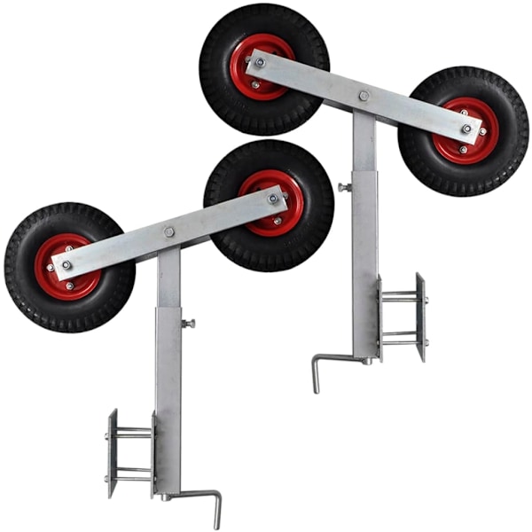 vidaXL Stödhjul för båtsläp (Bog stöd) set med 2 st 59 - 84 cm