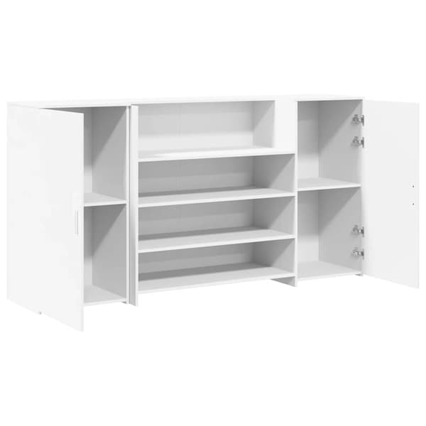 vidaXL Receptionsdisk vit 200x50x103,5 cm konstruerat trä Vit