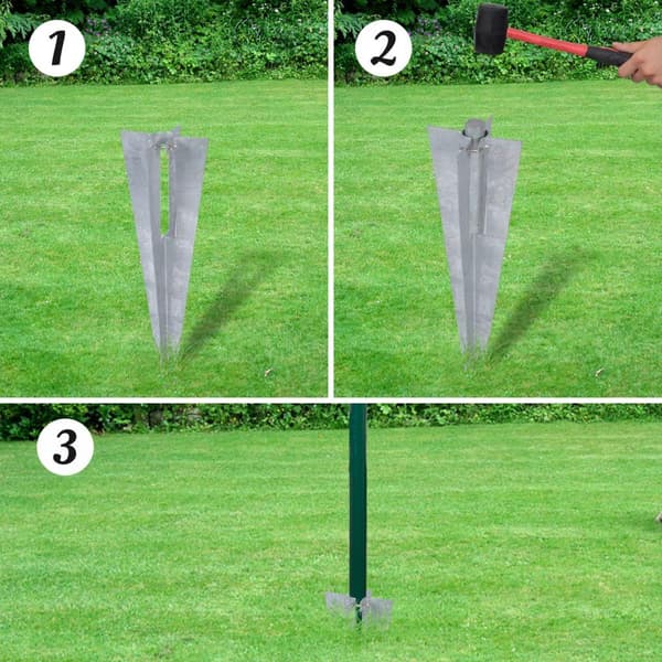 vidaXL Stängsel set 10x0,8 m, 16 delar Grön