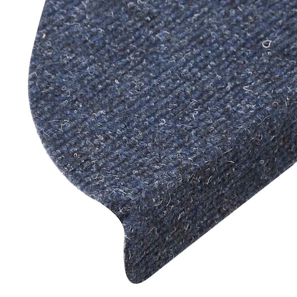 vidaXL Trappstegsmattor självhäftande 10 st blå 56x17x3 cm brodyr Blå