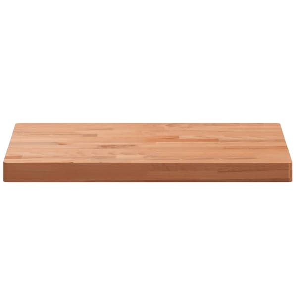 vidaXL Bordsskiva 60x40x4 cm rektangulär massivt bokträ Brun
