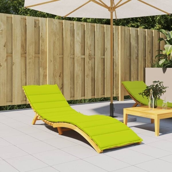 vidaXL Solsängsdyna ljusgrön 200x50x3 cm oxfordtyg Grön
