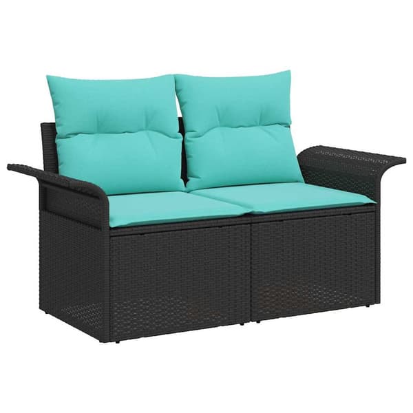 vidaXL Trädgårdsoffset 6 st Poly rattan Ljusgrå