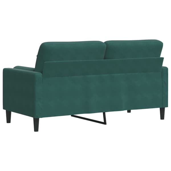 vidaXL 2-sitssoffa med prydnadskuddar mörkgrön 140 cm sammet Grön