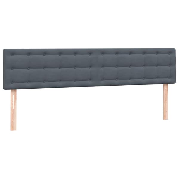 vidaXL Ramsäng med madrass mörkgrå 180x210 cm sammet Grå
