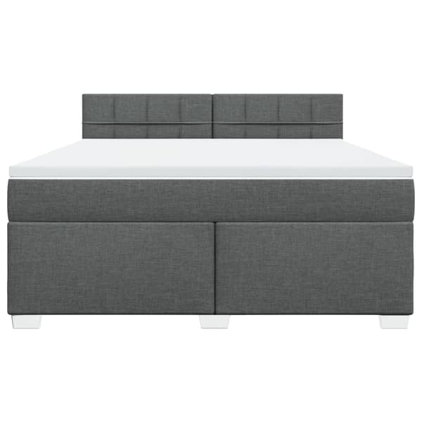 vidaXL Ramsäng med madrass mörkgrå 180x200 cm tyg Grå