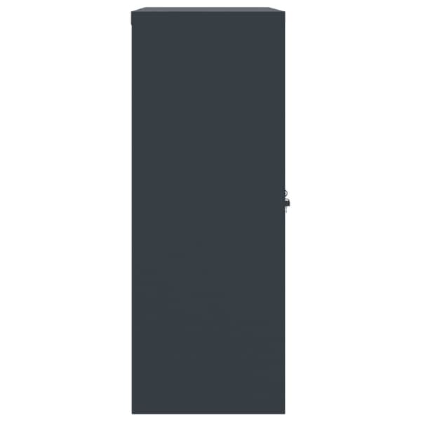 vidaXL Dokumentskåp antracit 90x40x105 cm stål Antracit