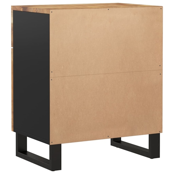 vidaXL Sängbord 50x33x60 cm massivt mangoträ och konstruerat trä Brun