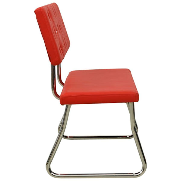vidaXL Bänk 110 cm röd konstläder Röd