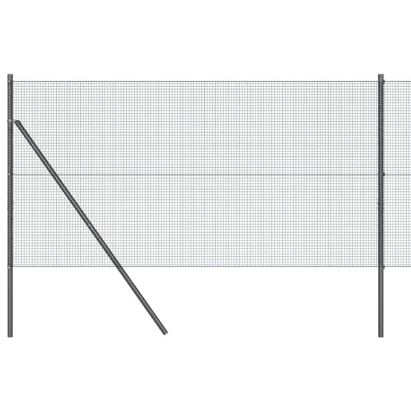 vidaXL Svetsat trådgaller markfäste 25 x 1,2 m PVC-belagda stål Grå Grå