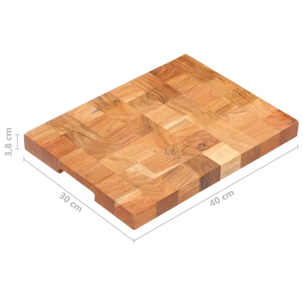 vidaXL Skärbräda 40x30x3,8 cm massivt akaciaträ Brun
