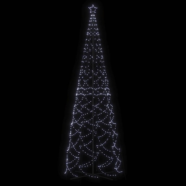 vidaXL Julgranskon kallvit 1400 LEDs 160x500 cm Vit