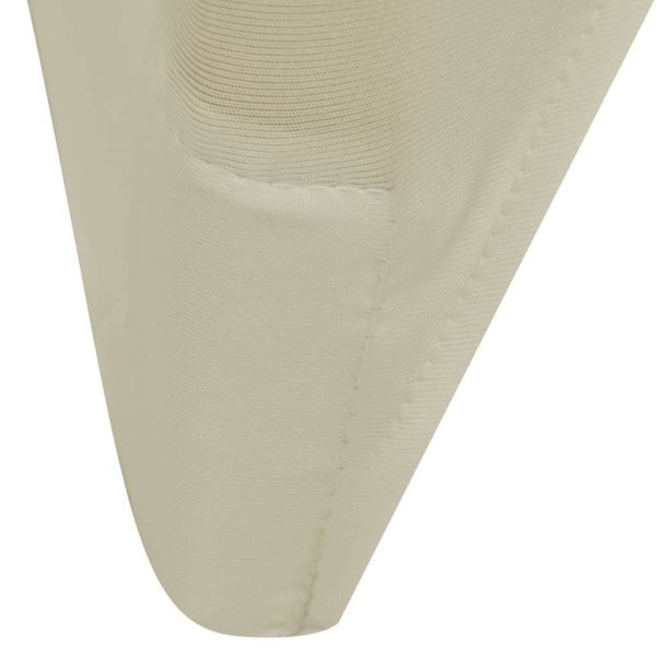 vidaXL Stolsöverdrag stretch 12 st gräddvit Creme