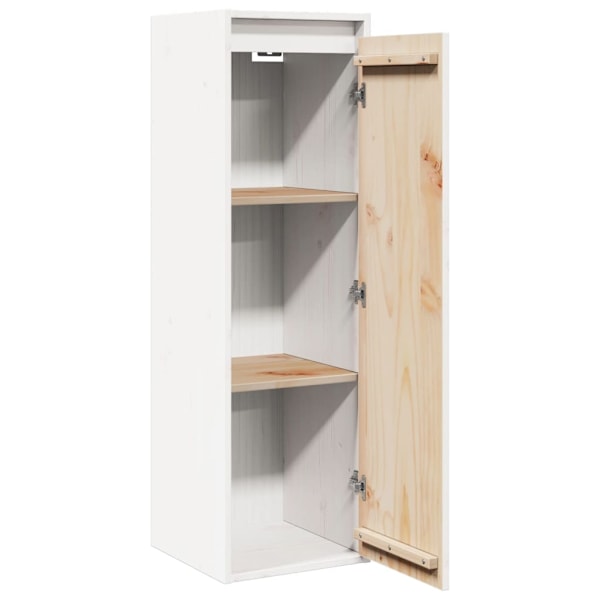 vidaXL Väggskåp vit 30x30x100 cm massiv furu Vit