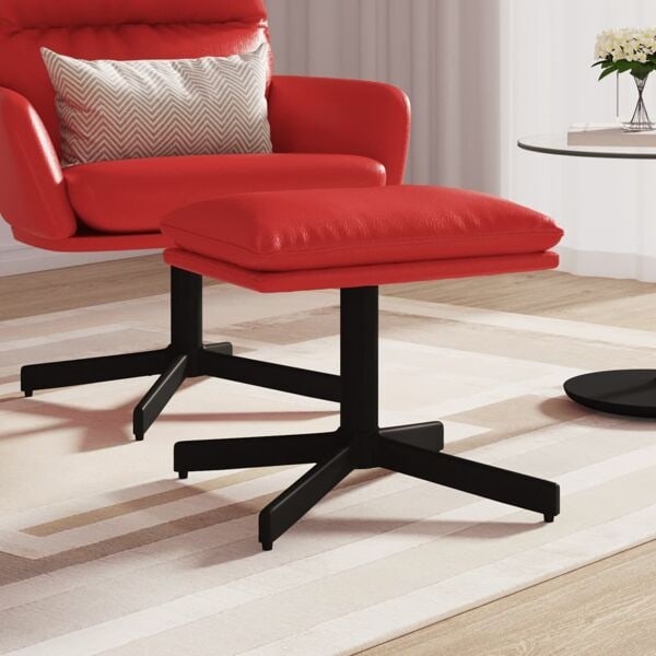 vidaXL Fotpall vinröd 60x60x36 cm konstläder Röd