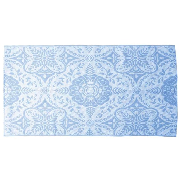 vidaXL Utomhusmatta ARAKIL babyblå 120x180 cm PP Blå