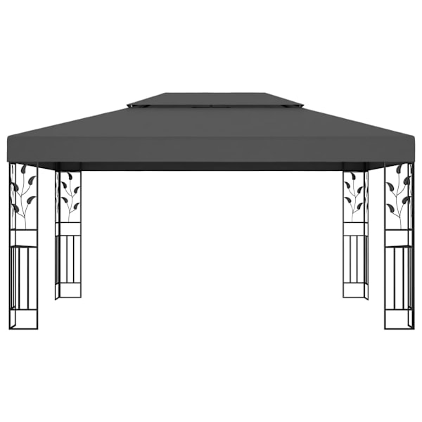 vidaXL Paviljong med dubbeltak 3x4m antracit Antracit