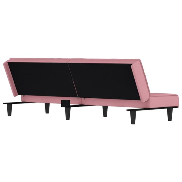 vidaXL Bäddsoffa rosa sammet Rosa