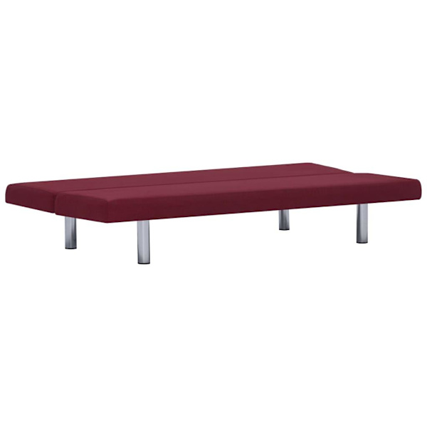 vidaXL Bäddsoffa vinröd polyester Röd