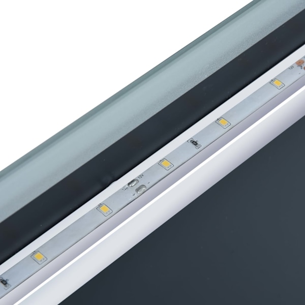 vidaXL Badrumsspegel LED med touch-sensor 80x60 cm Silver