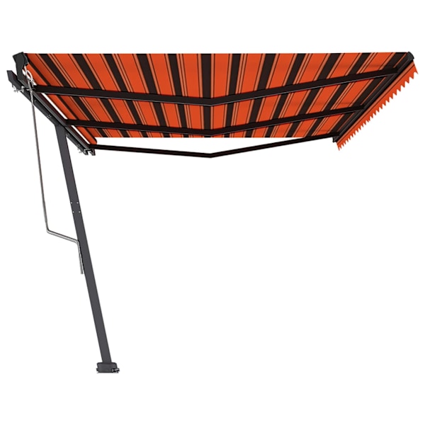 vidaXL Fristående automatisk markis 600x350 cm orange/brun Flerfärgsdesign