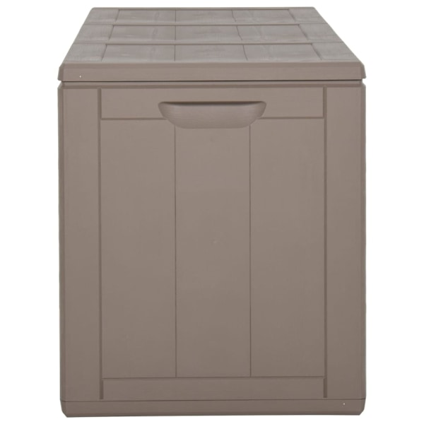 vidaXL Dynbox 270 liter brun PP-rotting Brun