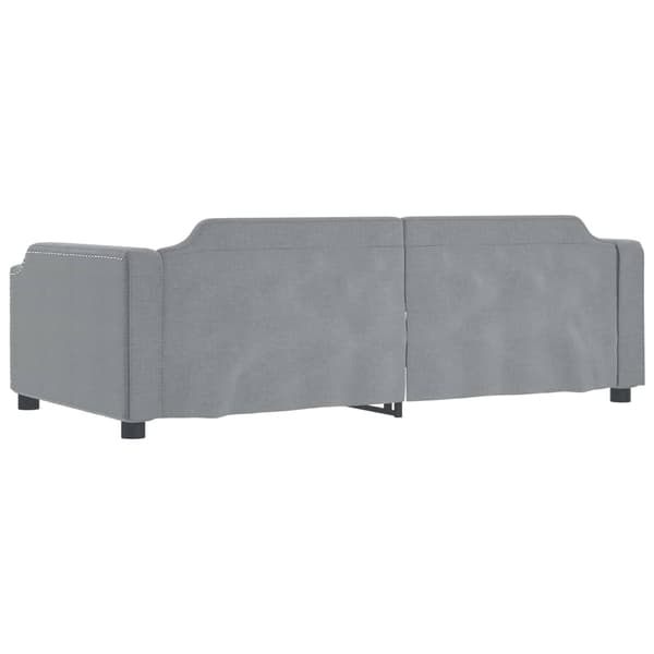 vidaXL Dagbädd ljusgrå 100x200 cm tyg Grå