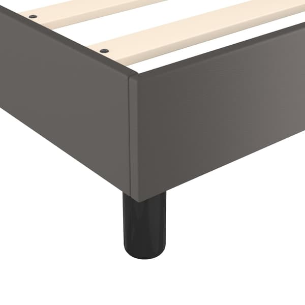 vidaXL Ramsäng med madrass grå 120x200 cm konstläder Grå