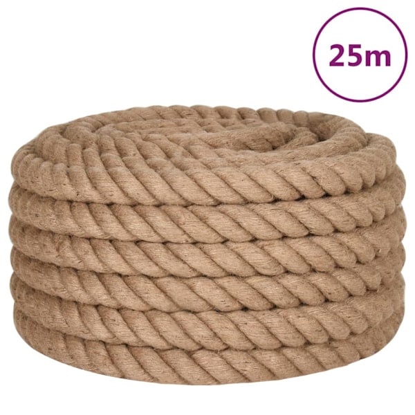 vidaXL Juterep 25 m långt 40 mm tjockt