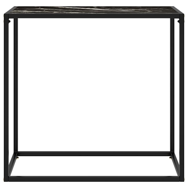 vidaXL Konsolbord svart 80x35x75 cm härdat glas Svart