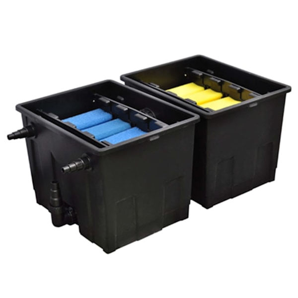 vidaXL Dammfilter 12 000 l/h biologiskt Svart