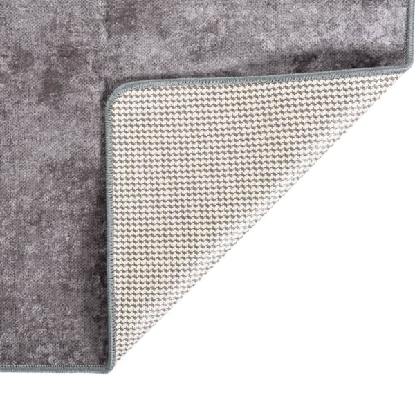vidaXL Matta tvättbar 80x300 cm grå halkfri grå