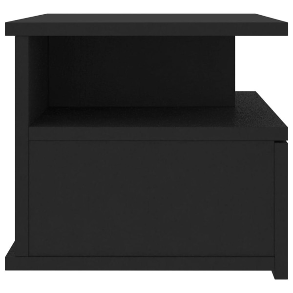 vidaXL Svävande sängbord svart 40x31x27 cm konstruerat trä Svart