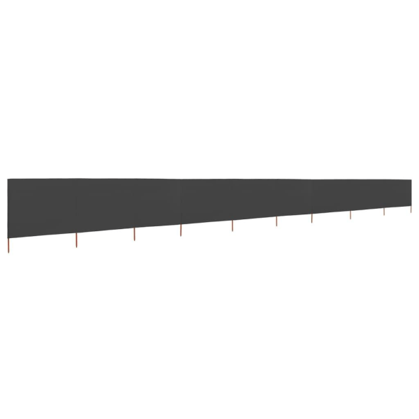 vidaXL Vindskydd 9 paneler tyg 1200x160 cm antracit Antracit