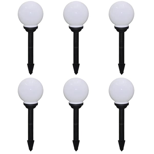 vidaXL Utomhuslampor 6 st LED 20 cm med markspett Vit