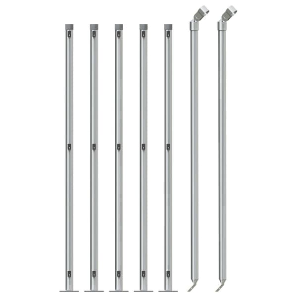 vidaXL Gunnebostängsel med stolpsko silver 1x10 m Silver