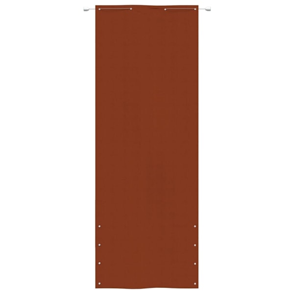 vidaXL Balkongskärm terrakotta 80x240 cm oxfordtyg Brun