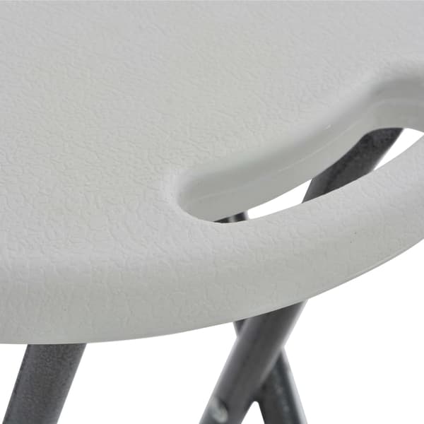 vidaXL Hopfällbara barstolar 2 st HDPE och stål vit Vit
