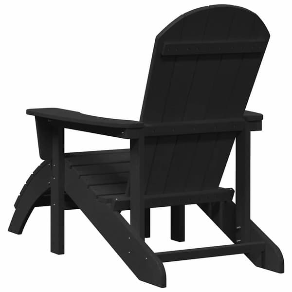vidaXL Trädgård Stol 2 st Svart polyeten art