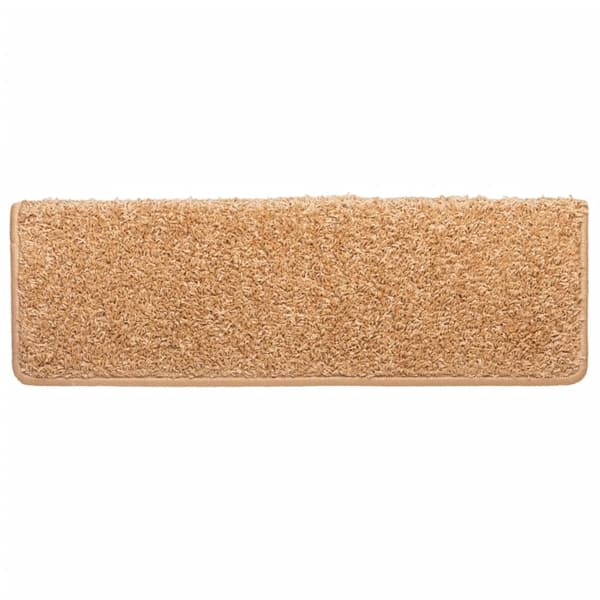 vidaXL Trappmattor 10 st 65x21x4 cm beige rektangulär kant Beige
