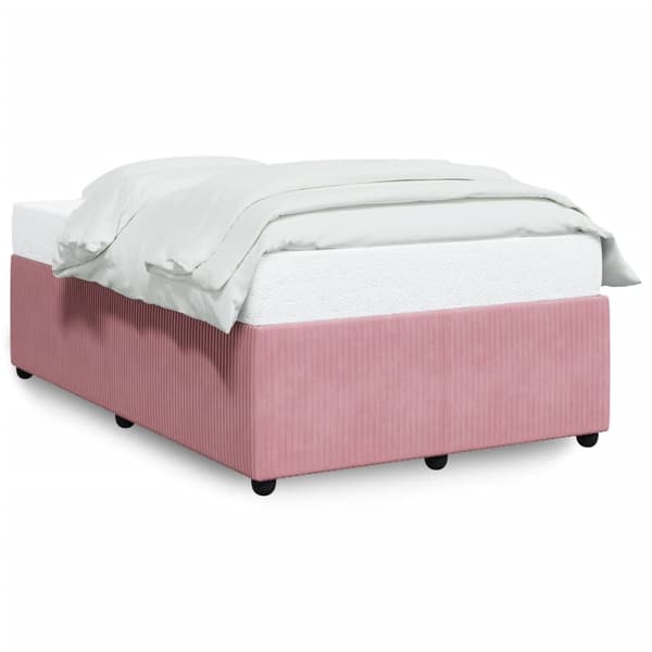 vidaXL Sängram rosa 120x200 cm sammet Rosa