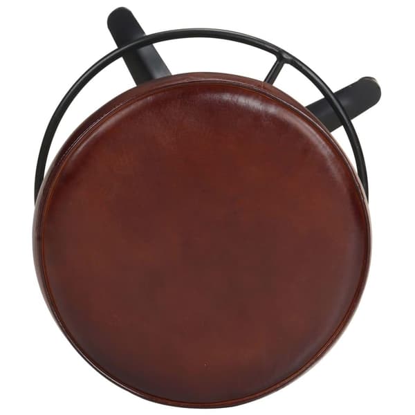 vidaXL Barstolar 2 st 76 cm äkta läder Brun