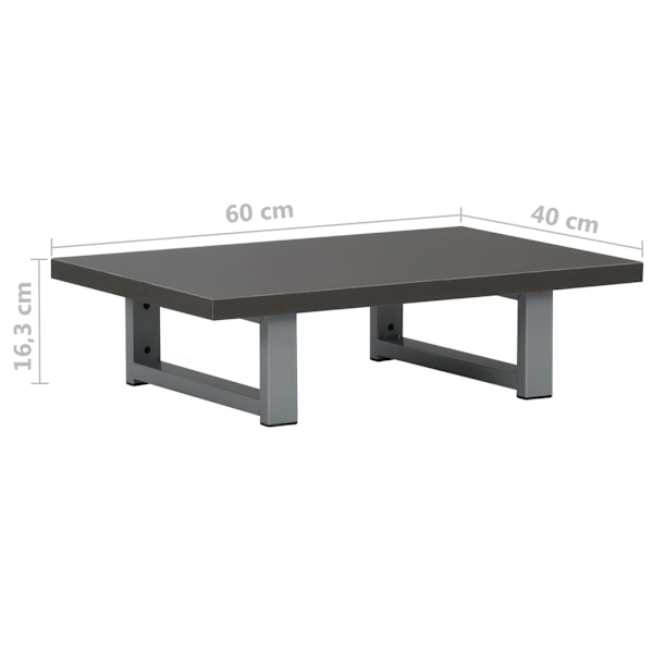vidaXL Badrumsmöbler grå 60x40x16,3 cm grå