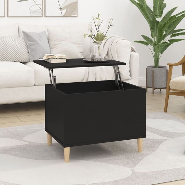 vidaXL Soffbord svart 60x44,5x45 cm konstruerat trä Svart