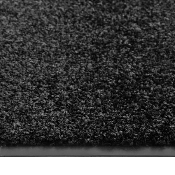 vidaXL Dörrmatta tvättbar svart 60x180 cm Svart