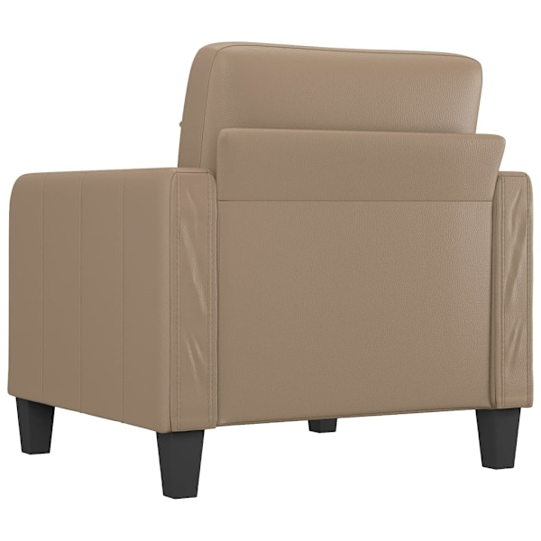 vidaXL Fåtölj Cappuccino 60 cm konstläder Brun