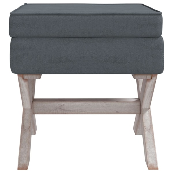 vidaXL Förvaringspall mörkgrå 45x45x49 cm sammet Grå