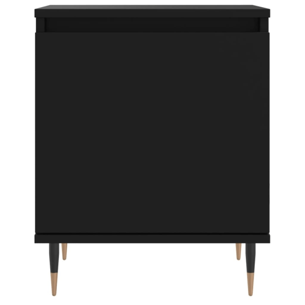 vidaXL Sängbord 2 st svart 40x30x50 cm konstruerat trä Svart