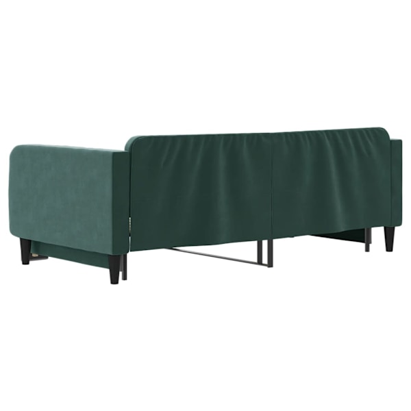 vidaXL Dagbädd utdragbar mörkgrön 100x200 cm sammet Grön